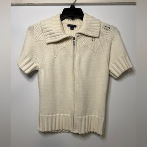 Nautica Zip Up Chunky Knit Sweater